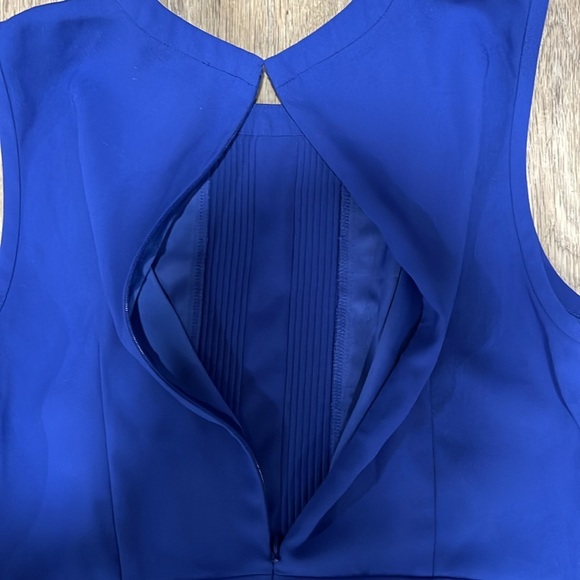 Madewell Pleated Front Dress In Royal Blue​​ - Picture 7 of 14